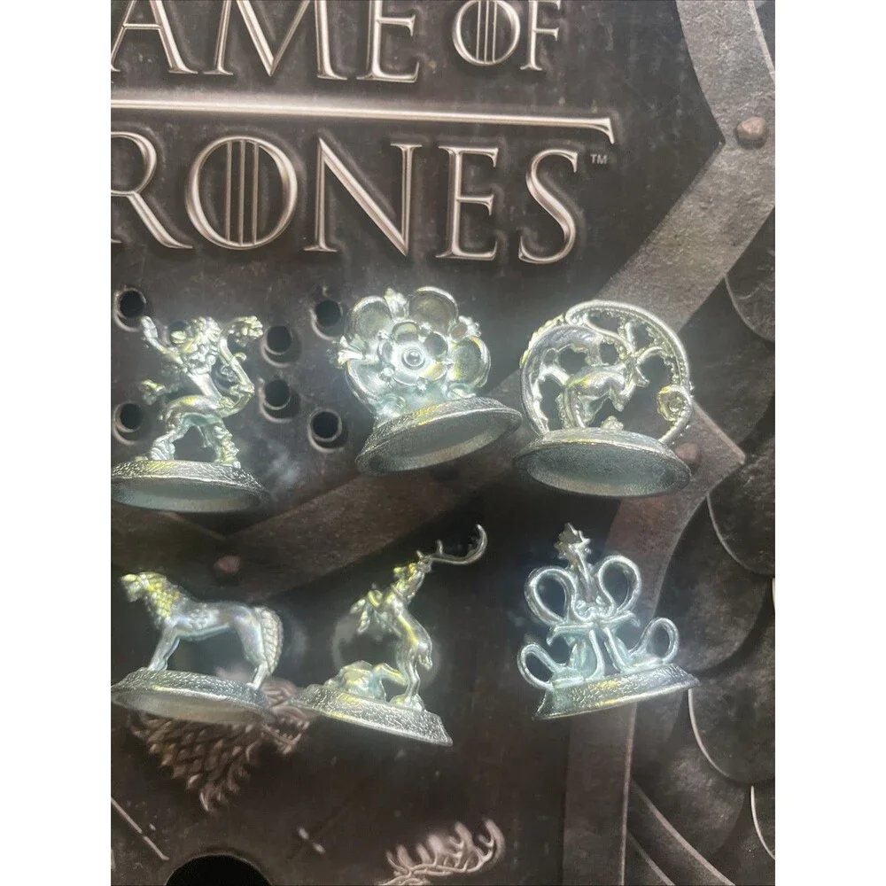 Monopoly Game of Thrones Set of 6 Metal Tokens Replacement Game Pieces Complete